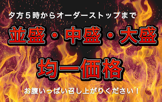 横浜家系ラーメンつばさ家 高崎店 満腹価格実施中!並盛・中盛・大盛 均一価格